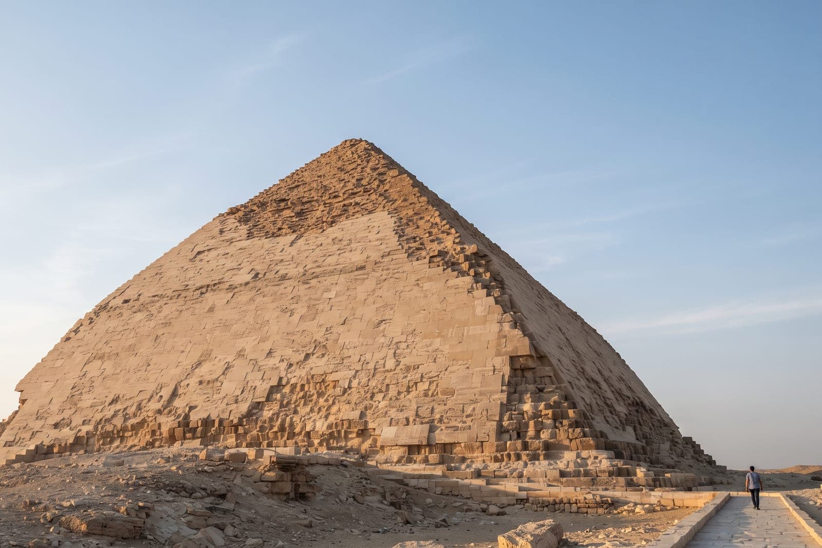 La Pyramide Rhomboïdale de Dahchour au double angle de construction unique en Égypte