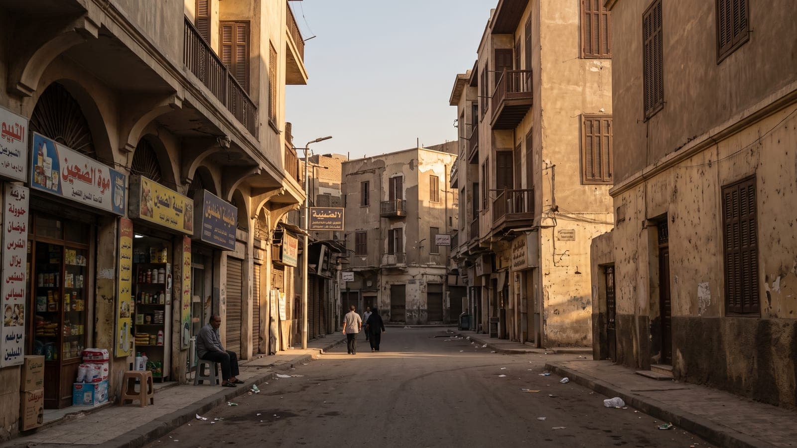Ruelle animée du Khan el-Khalili au Caire